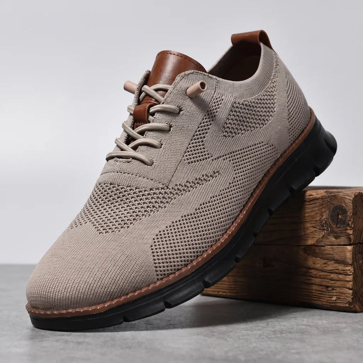 Holcomb Lace Up Sneakers - Color:Beige;Size:40