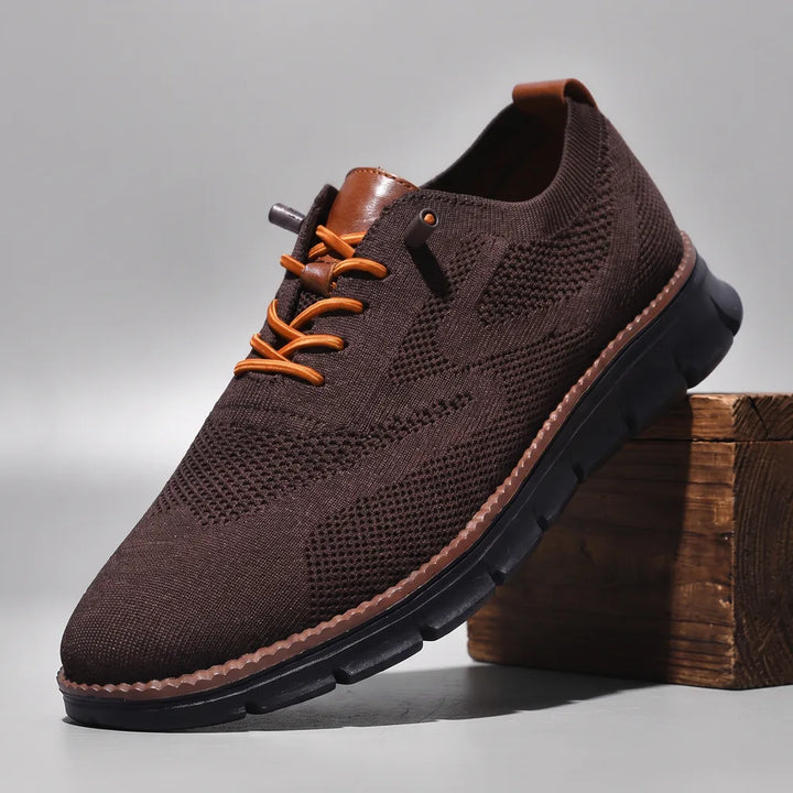 Holcomb Lace Up Sneakers - Color:Brown;Size:40