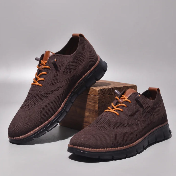 Men's Brown Fuller Breathable Platform Sneakers