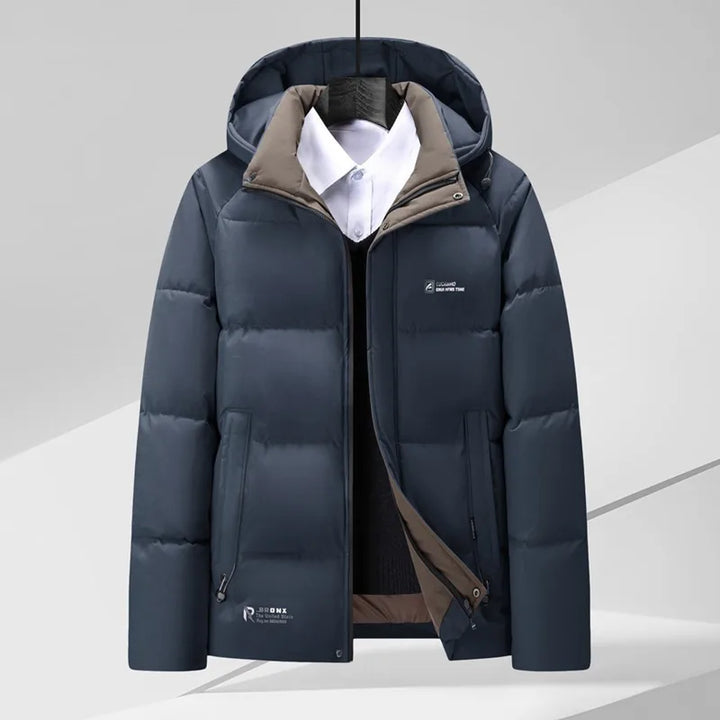 Holden | Men's Puffer Hooded Jacket - Color:Navy Blue;Size:L