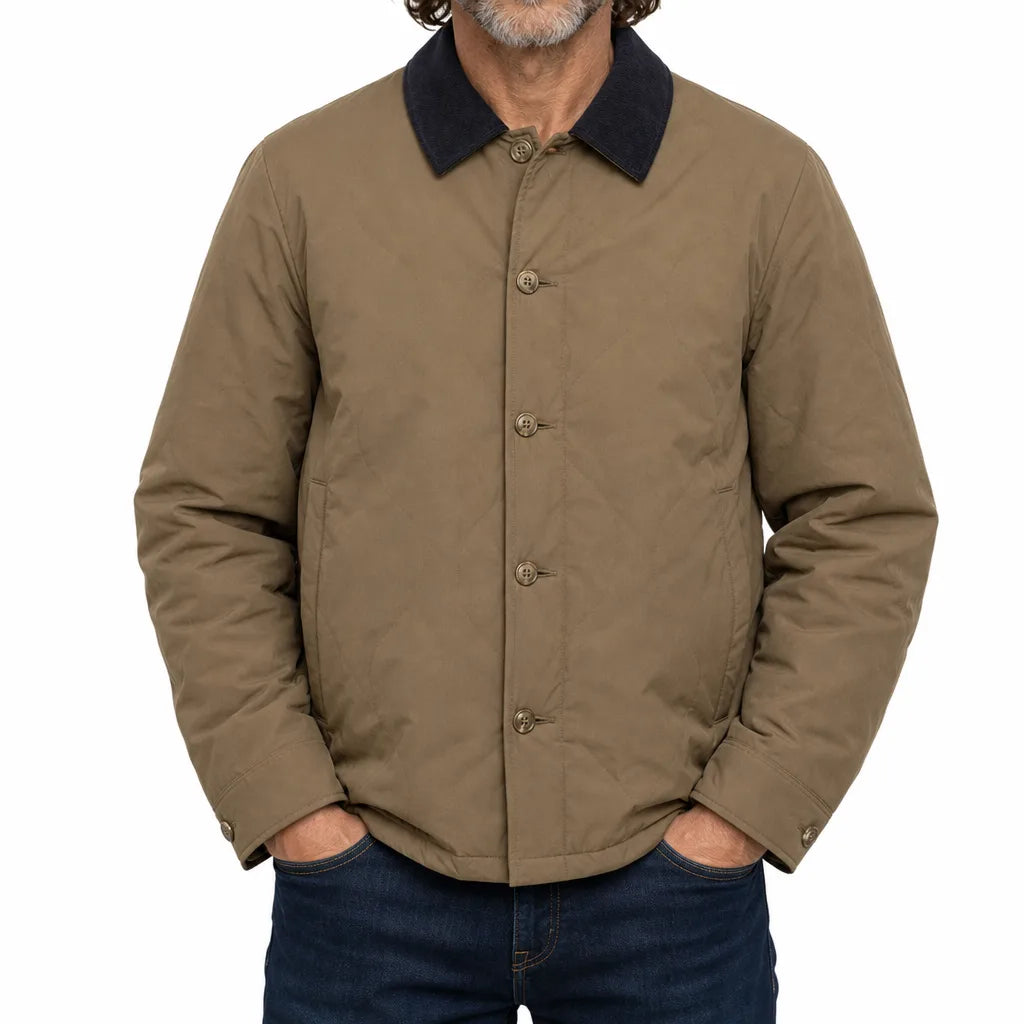 Holden | Quilted Jacket - Color:Brown;Size:S