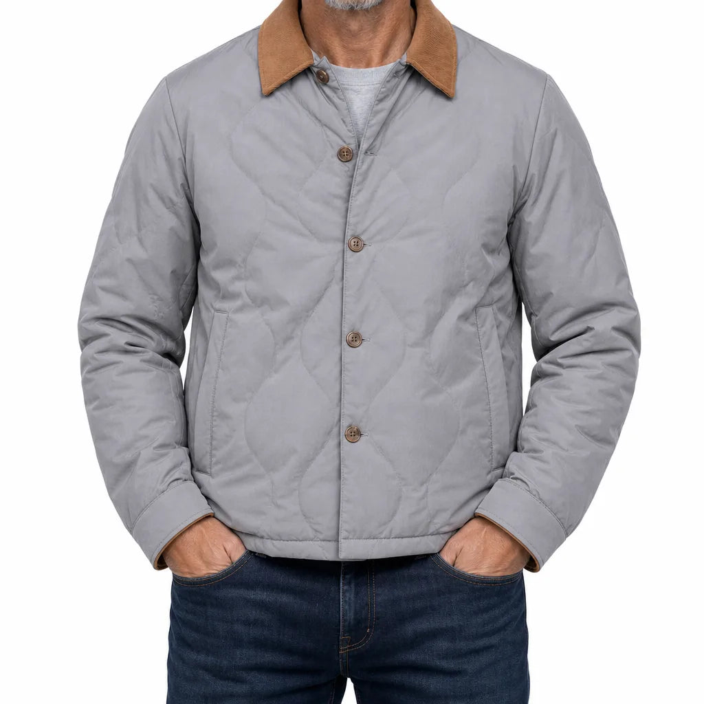 Holden | Quilted Jacket - Color:Gray;Size:S