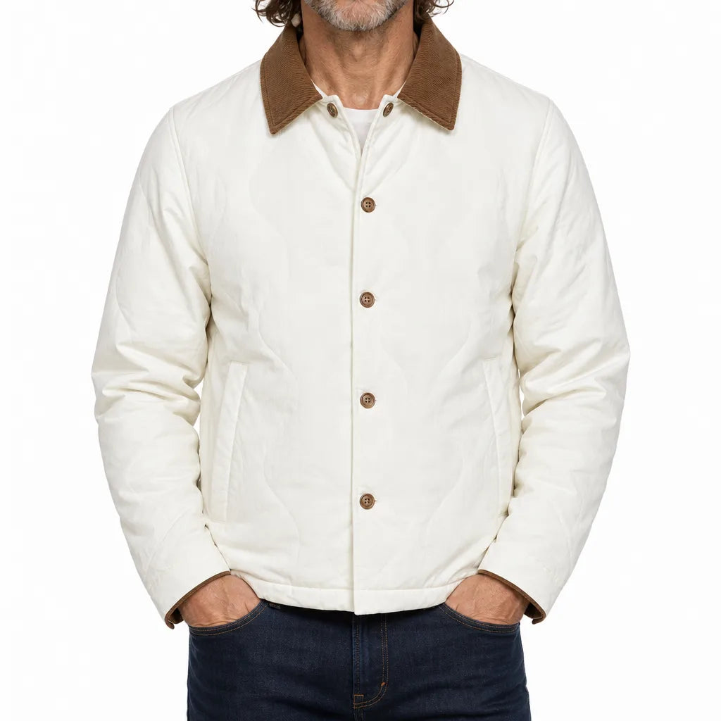 Holden | Quilted Jacket - Color:White;Size:S