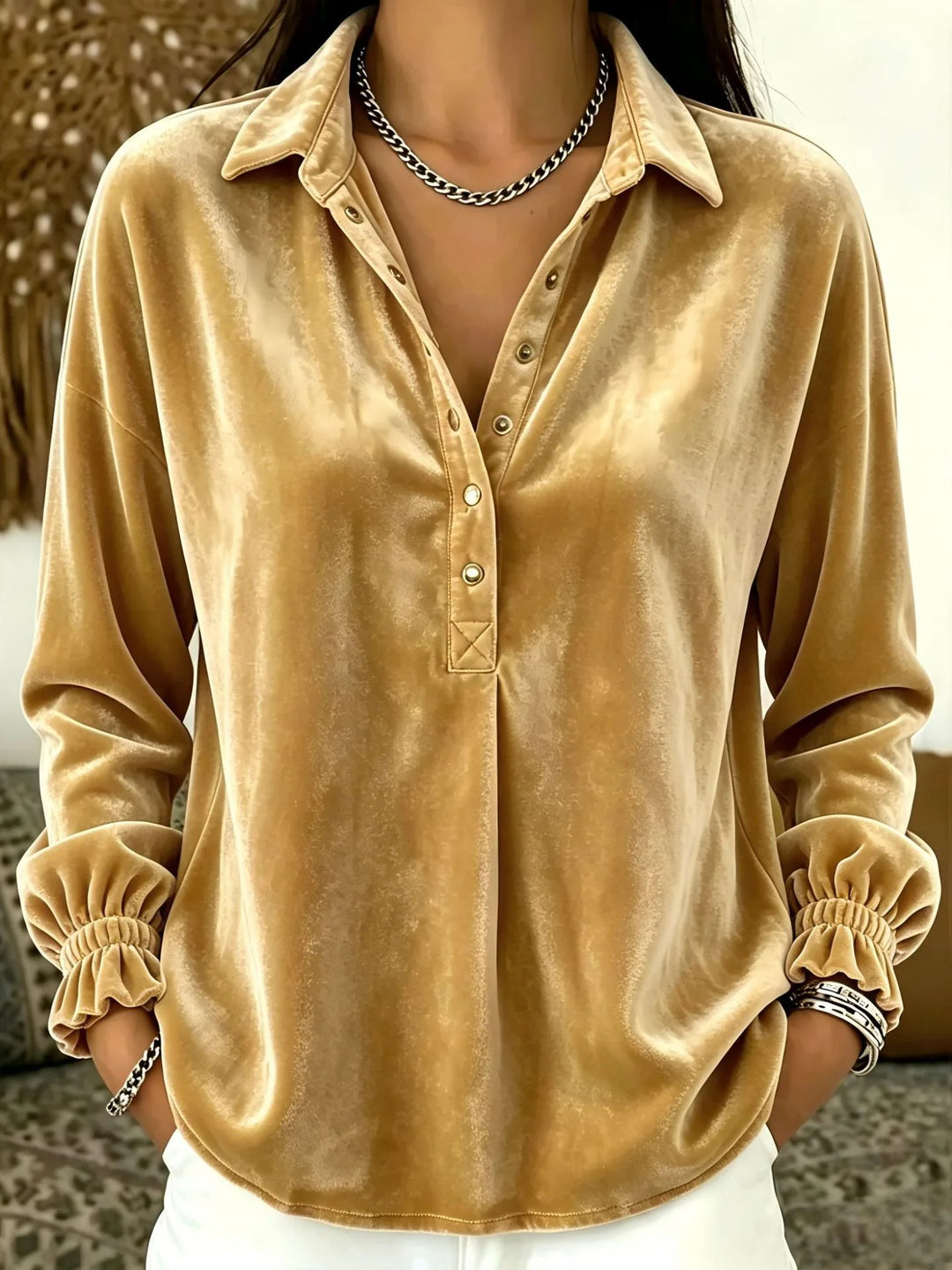 Holly | Women's Christmas Elegant Cardigan  - Color:Golden;Size:XS