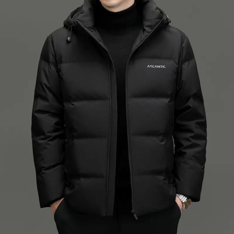 Holman | Men's Hooded Down Winter Jacket  - Color:Black;Size:M/170