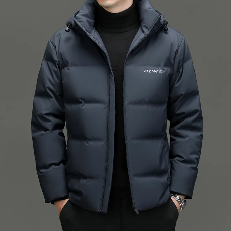 Holman | Men's Hooded Down Winter Jacket  - Color:Haze Blue;Size:M/170