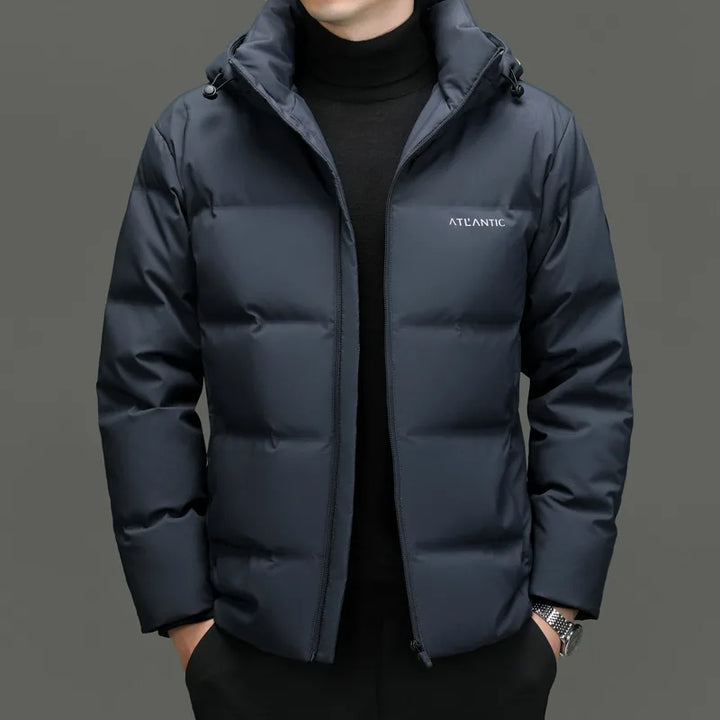 Holman | Men's Hooded Down Winter Jacket  - Color:Haze Blue;Size:M/170