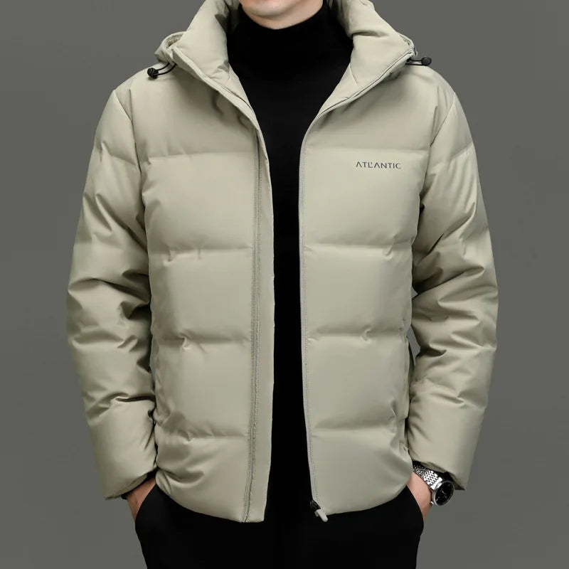 Holman | Men's Hooded Down Winter Jacket  - Color:Khaki;Size:M/170