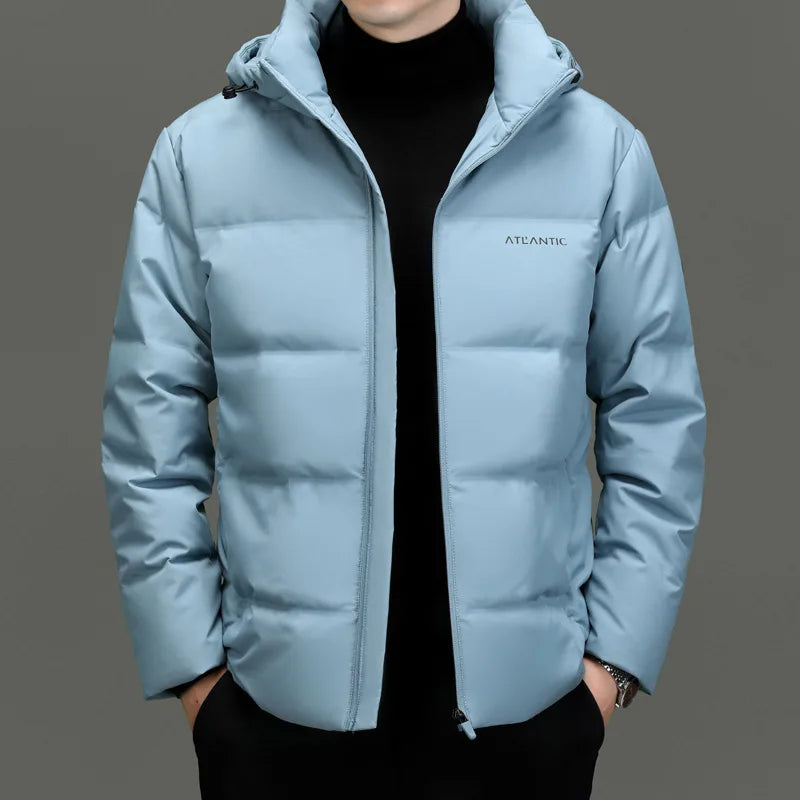 Holman | Men's Hooded Down Winter Jacket  - Color:Light Blue;Size:M/170