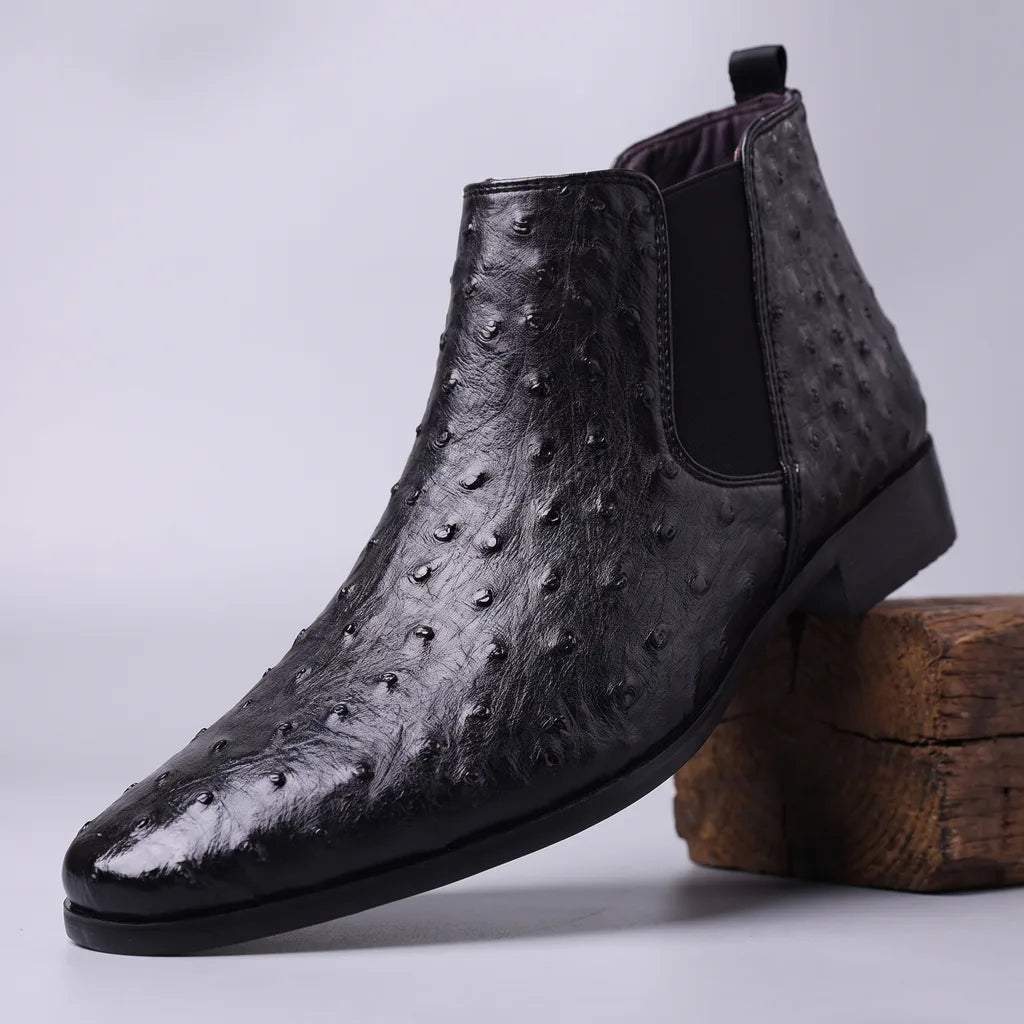 Hugo | Mens Fall Slip On Ankle Boots - Color:Black;Size:39