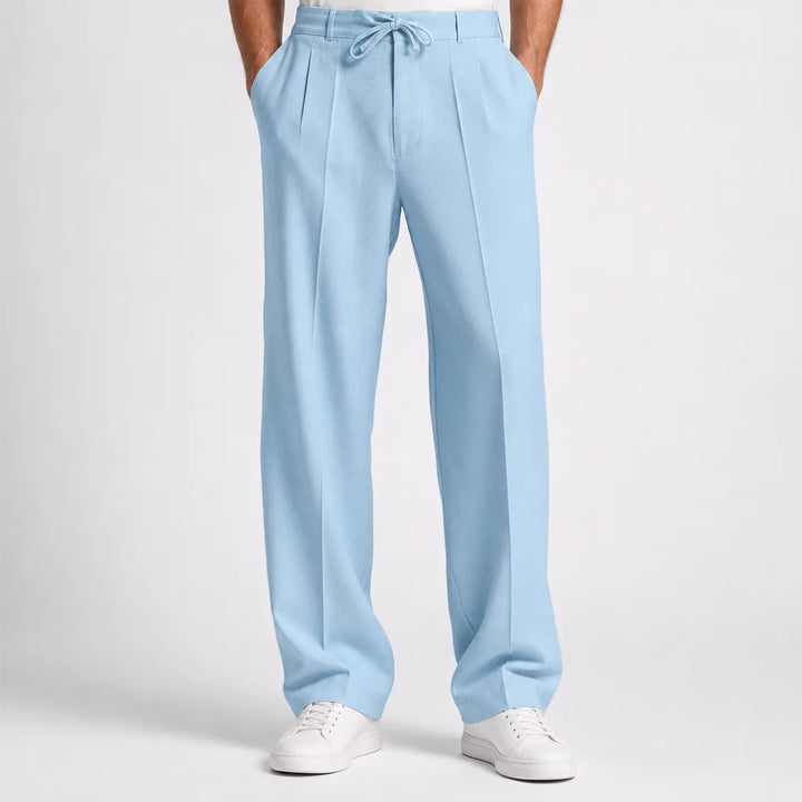 Idris | Baggy Loose Fit Wide Leg Pants - Color:Blue;Size:XS
