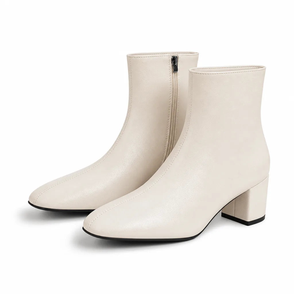 Ingrid | Women's Fall Ankle Boots - Color:Beige;Size:35