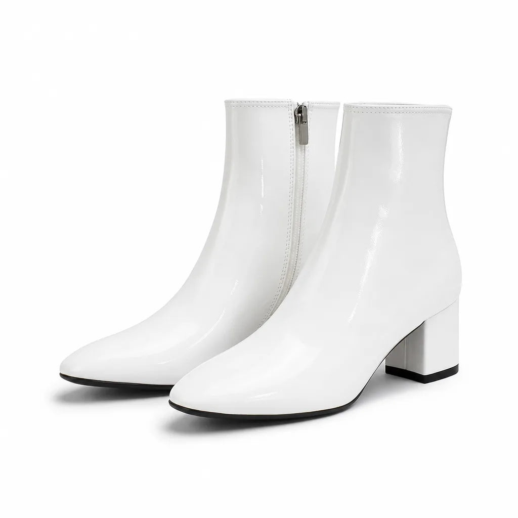 Ingrid | Women's Fall Ankle Boots - Color:White;Size:35