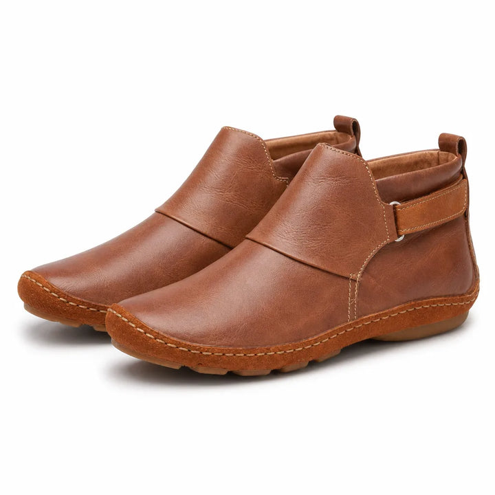 Ivetta | Women's Fall Orthopedic Ankle Boots - Color:Brown;Size:38