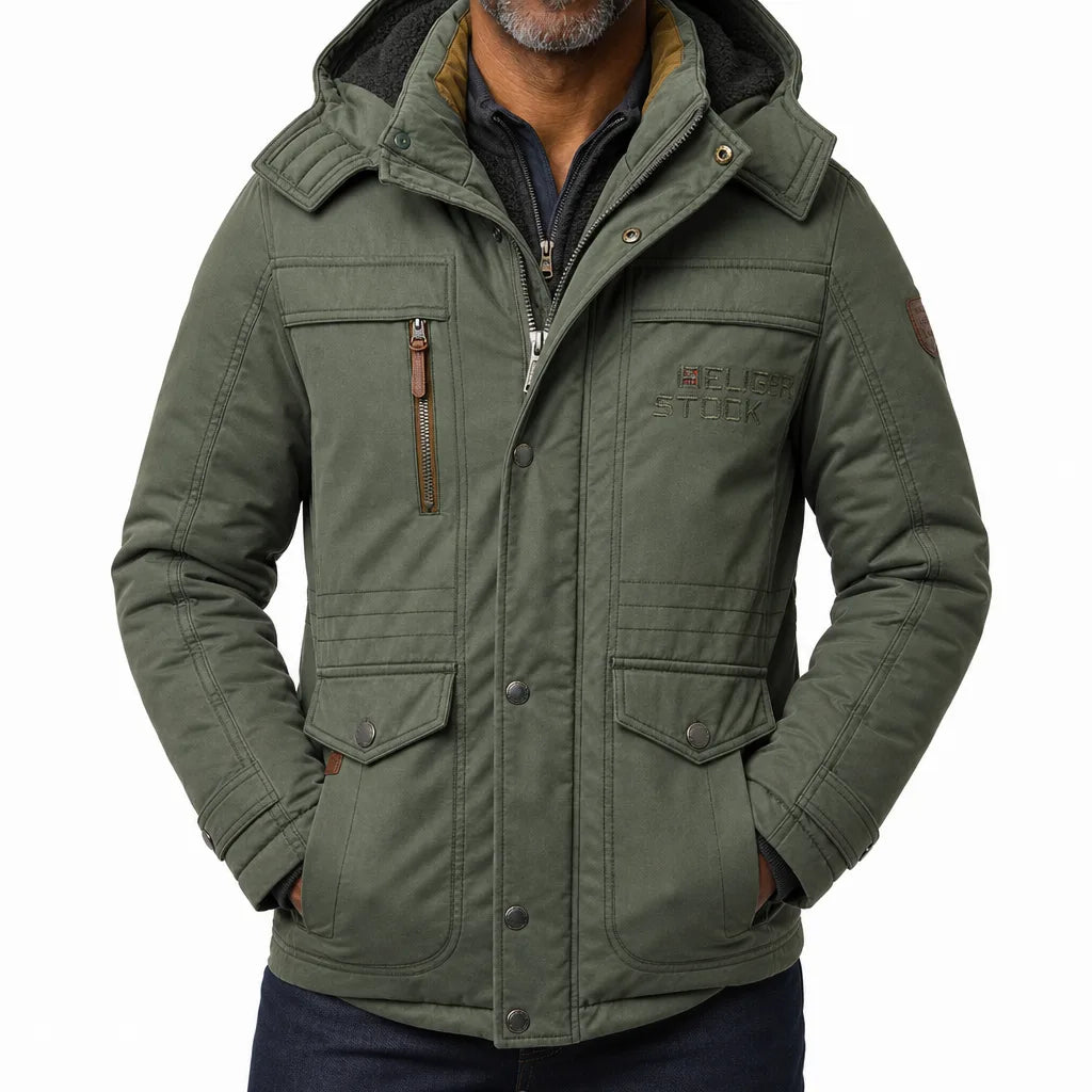 Ivor | Warm Winter Parka for Comfort - Color:Green;Size:S
