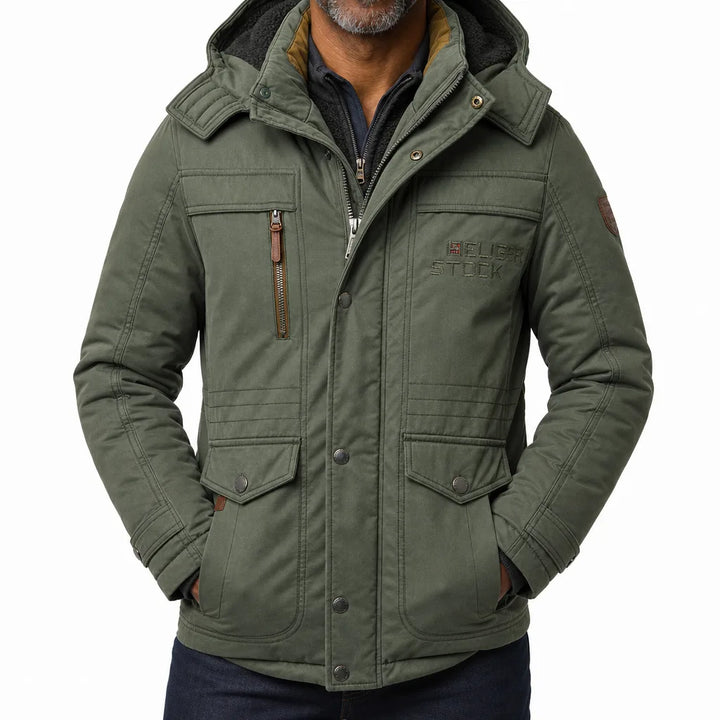 Ivor | Warm Winter Parka for Comfort - Color:Green;Size:S