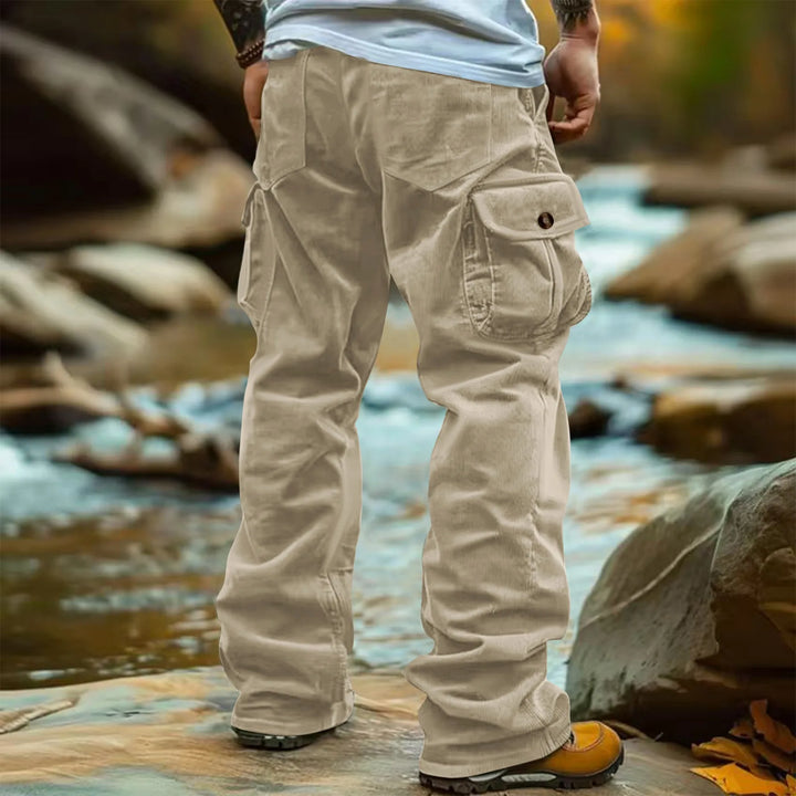 Jackson | Men's Rugged Wide Leg Cargo Pants  - Color:Khaki;Size:XS