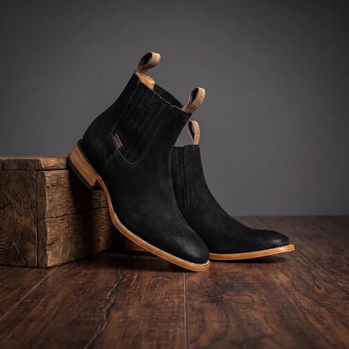 Jackson | Men's Western Chelsea Boots  - Color:Black;Size:38