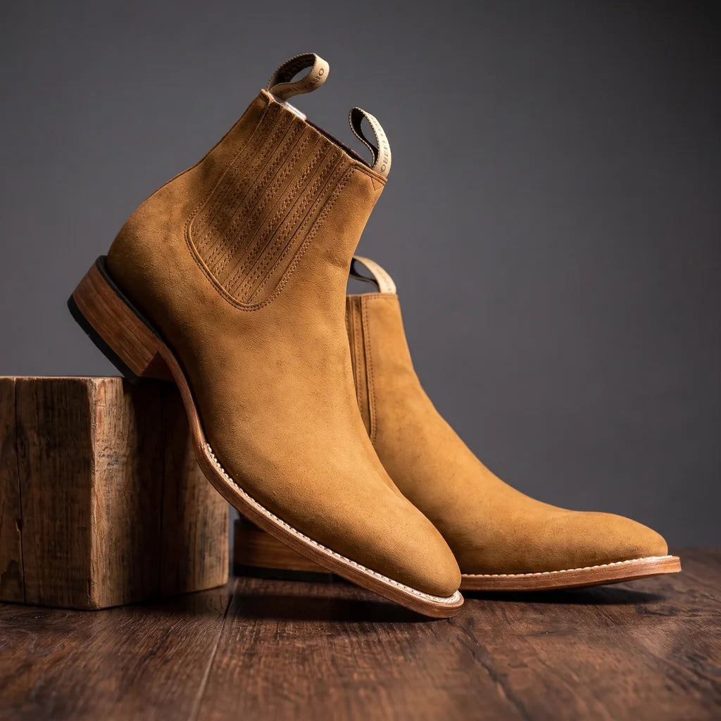 Jackson | Men's Western Chelsea Boots  - Color:Brown;Size:38