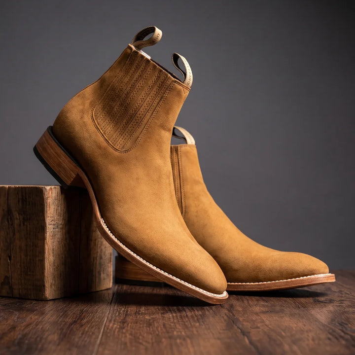Jackson | Men's Western Chelsea Boots  - Color:Brown;Size:38
