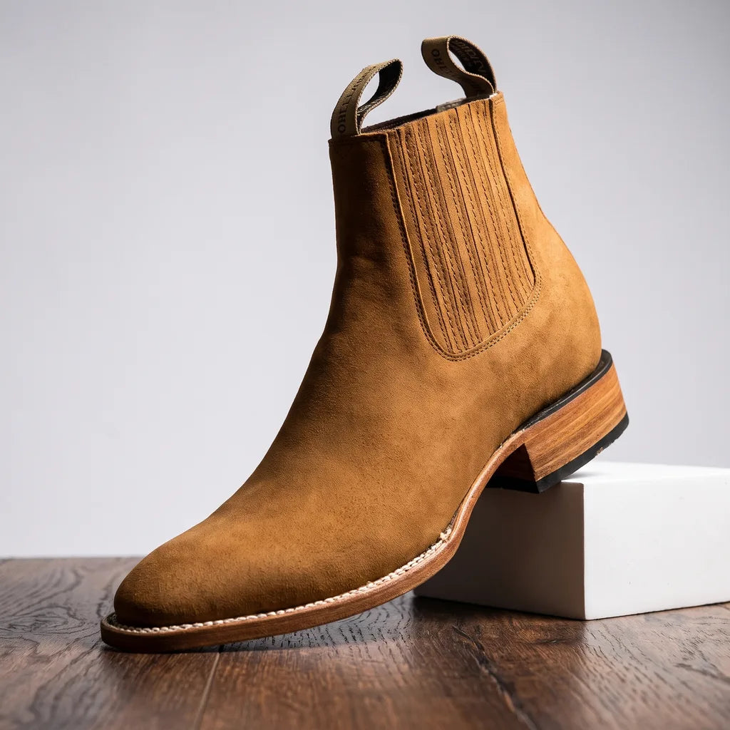 Men's Brown Darby Textured Chelsea Boots