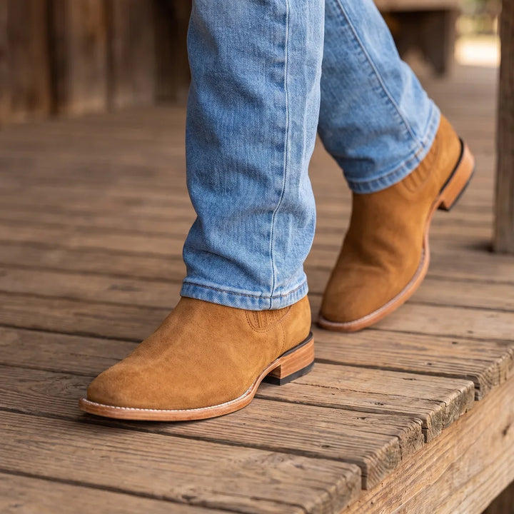 Men's Brown Darby Textured Chelsea Boots