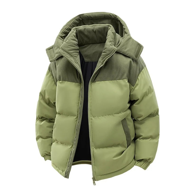 Jameson | Men's Hooded Puffer Jacket  - Color:Green;Size:XS
