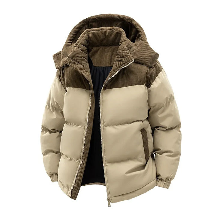 Jameson | Men's Hooded Puffer Jacket  - Color:Khaki;Size:XS