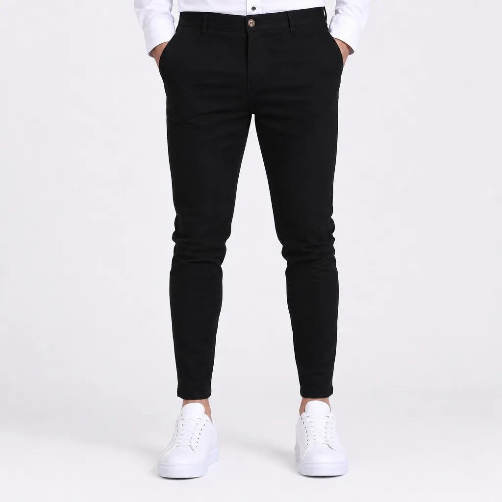 Jasper | Men's Slim Black Dress Pants - Color:Black;Size:S