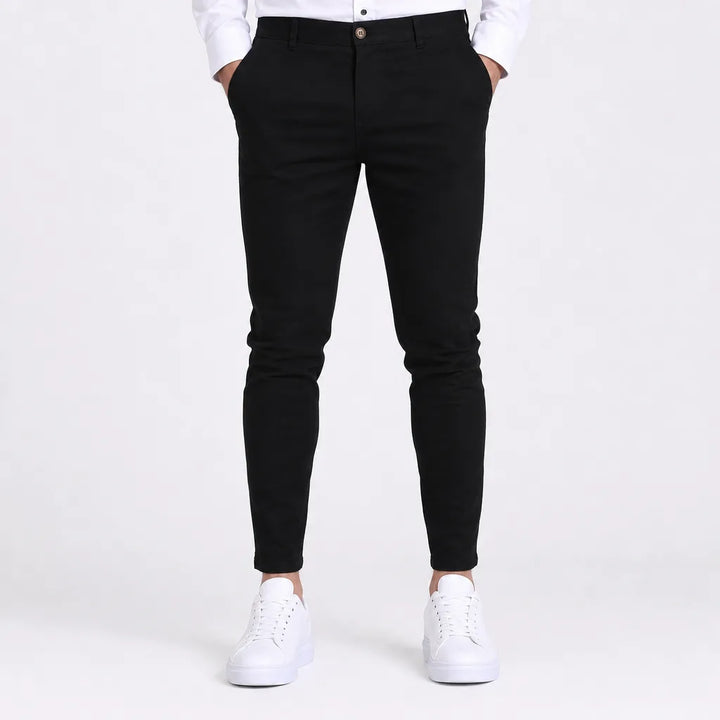 Jasper | Men's Slim Black Dress Pants - Color:Black;Size:S