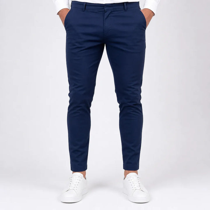 Jasper | Men's Slim Black Dress Pants - Color:Blue;Size:S