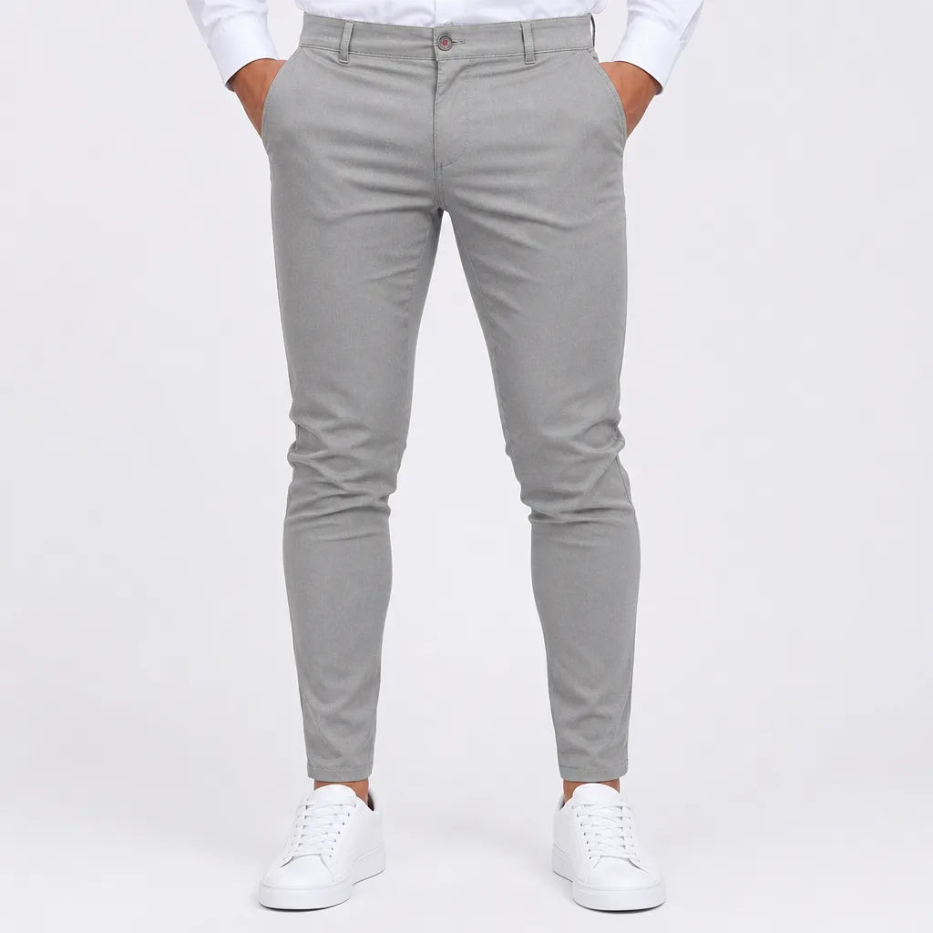Jasper | Men's Slim Black Dress Pants - Color:Gray;Size:S
