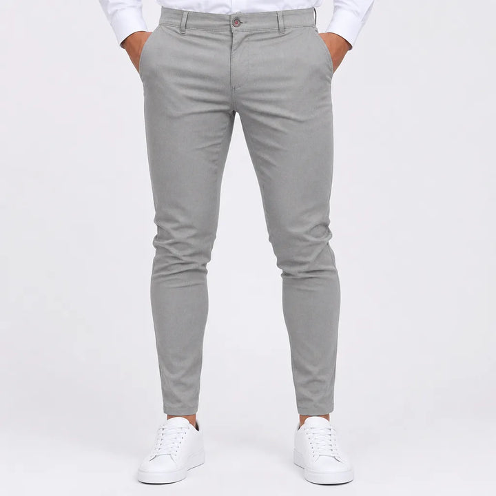 Jasper | Men's Slim Black Dress Pants - Color:Gray;Size:S