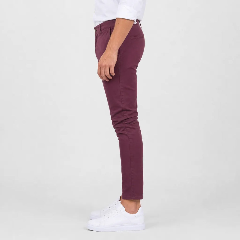 Men's Red Edmund Slim Dress Pants