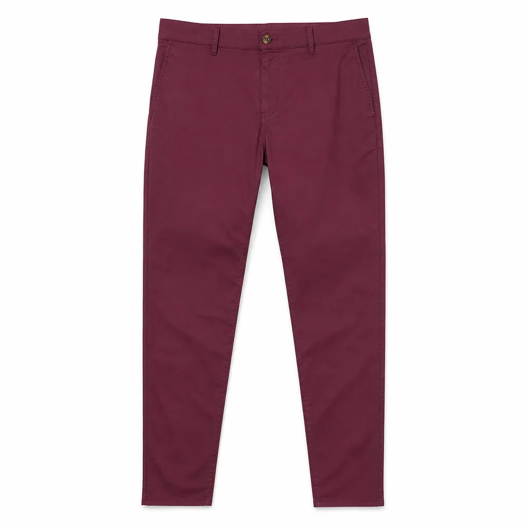Men's Red Edmund Slim Dress Pants