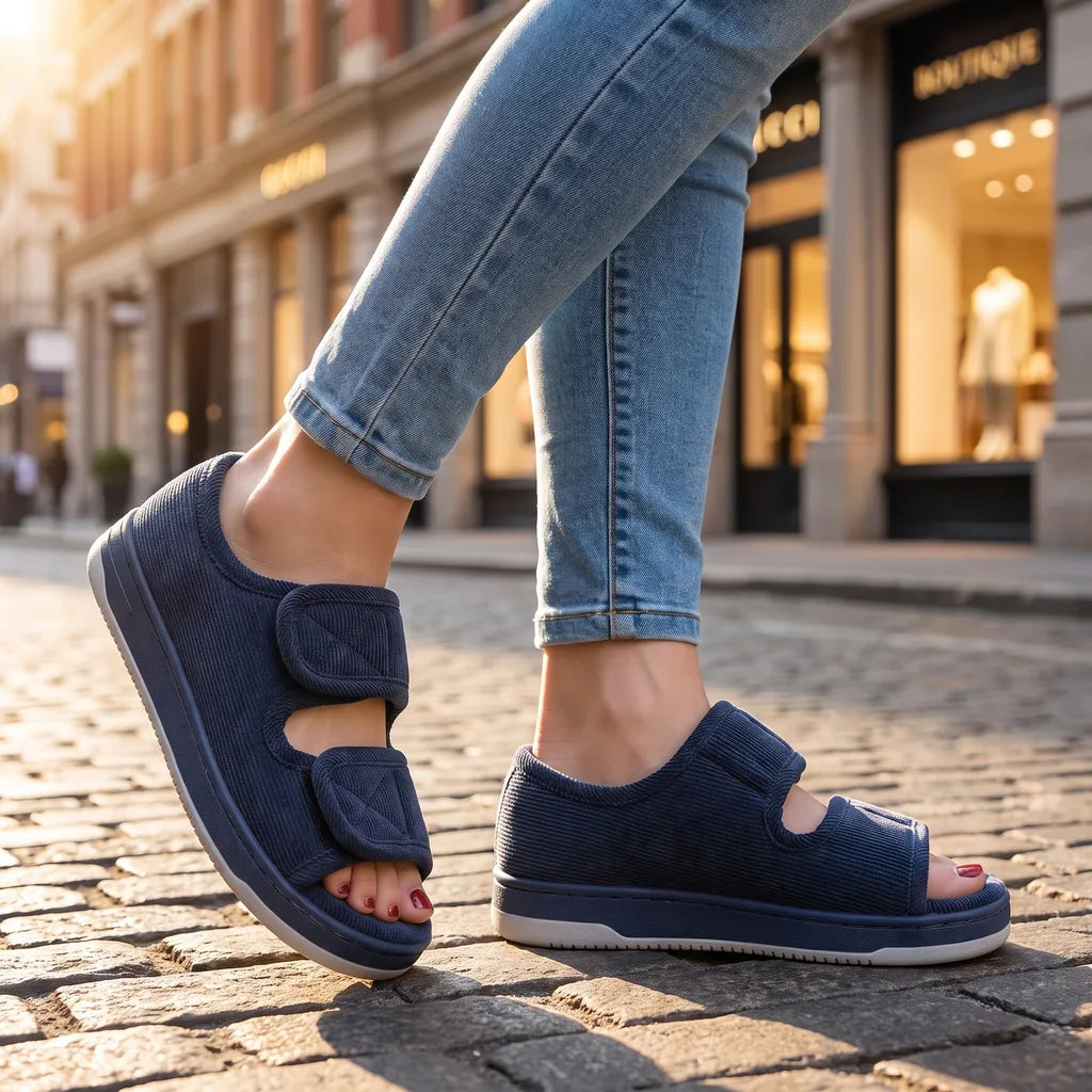 Jennifer Orthopedic Sandals - Color:Blue;Size:38
