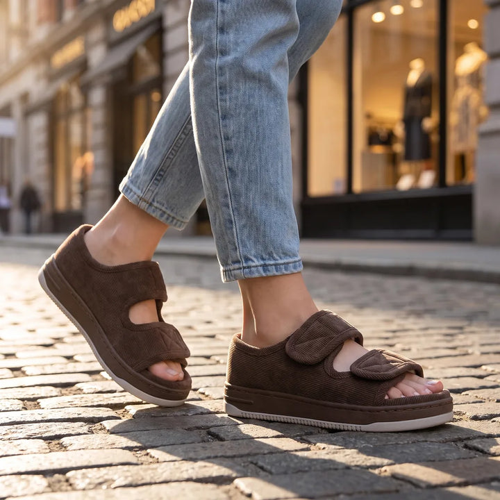 Jennifer Orthopedic Sandals - Color:Brown;Size:38