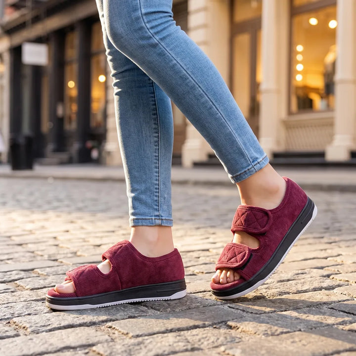Jennifer Orthopedic Sandals - Color:Red;Size:38
