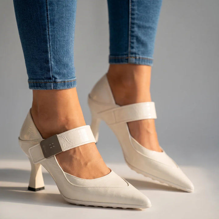 Jennifer | Women's High Heels   dubbel check gewicht - Color:White;Size:35