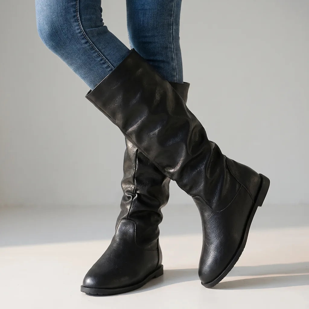 Jennifer | Women's Orthopedic Knee High Boots   - Color:Black;Size:35