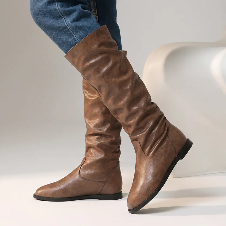 Jennifer | Women's Orthopedic Knee High Boots   - Color:Brown;Size:35