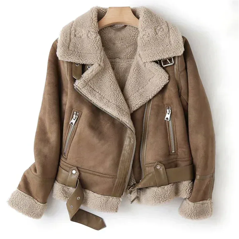 Jodie | Women's Sherpa Lined Jacket - Color:Brown;Size:XXS
