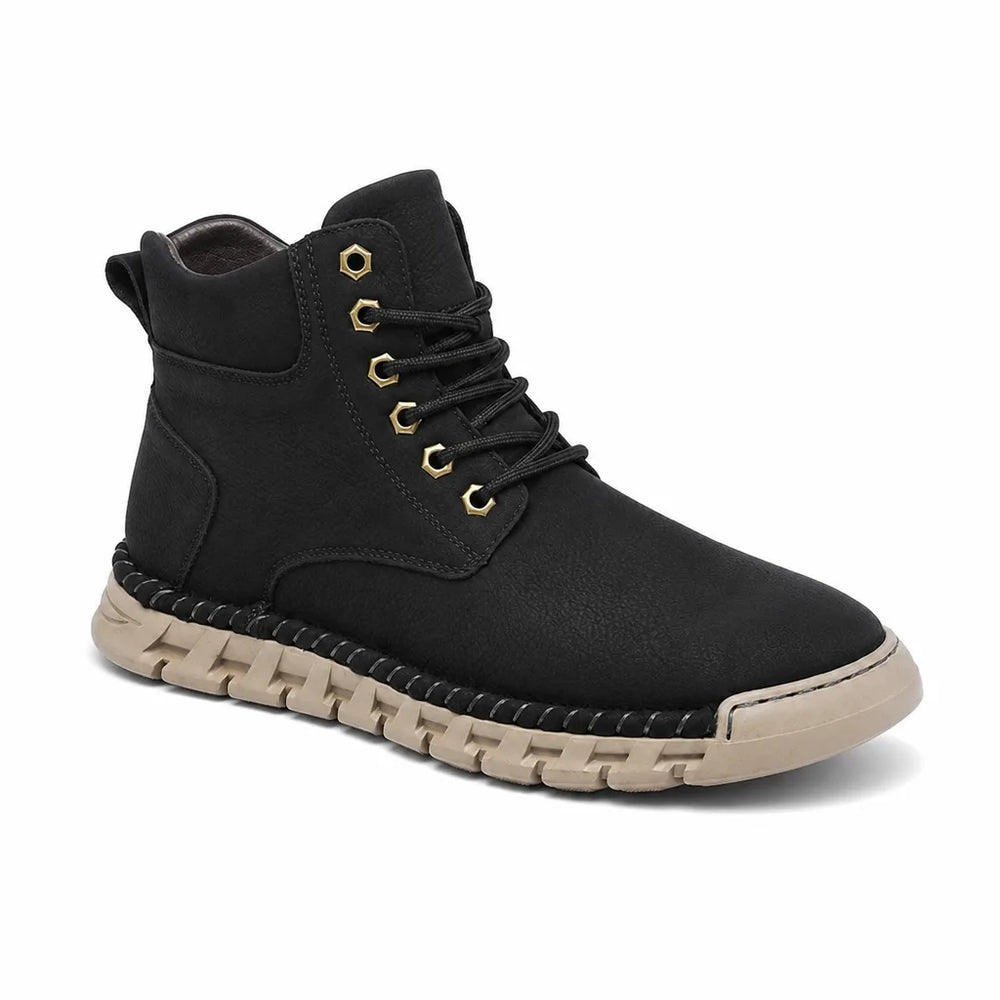 Men's Black Jade Lined High-Top Boots