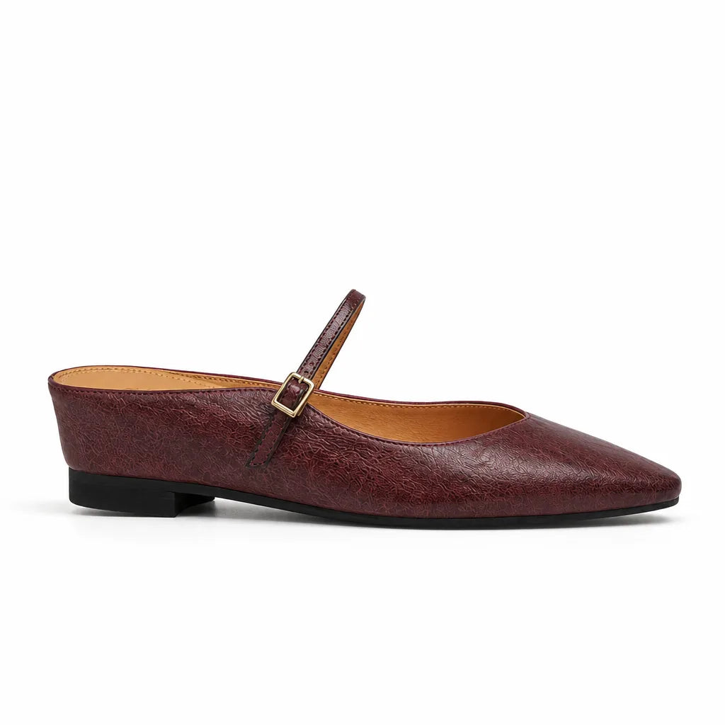 Women's Red Jorja Goatskin Mules