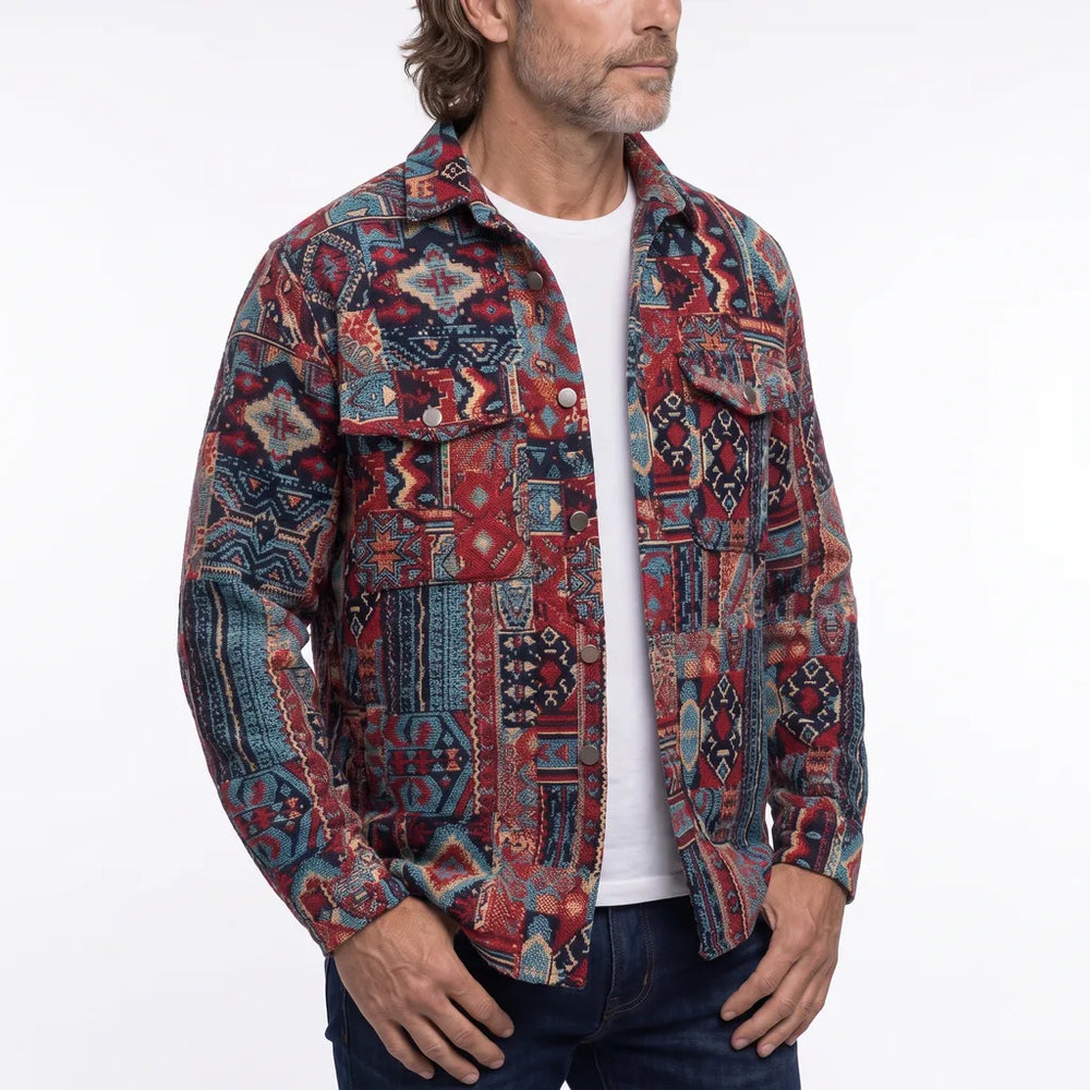 Men's Burgundy Jose | Men's Western Lapel Jacket -No match