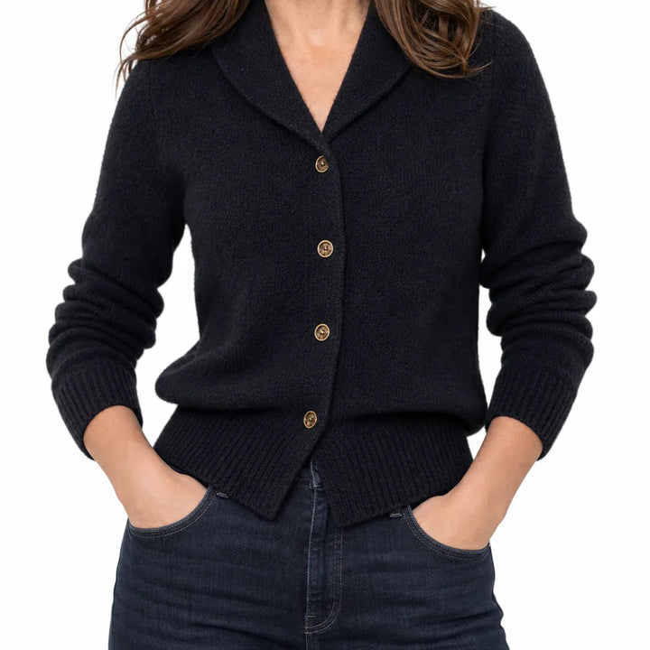 Josephine | Women's Fall Knit Cute Cardigan Sweater - Color:Black;Size:One Size (80-140 jin)