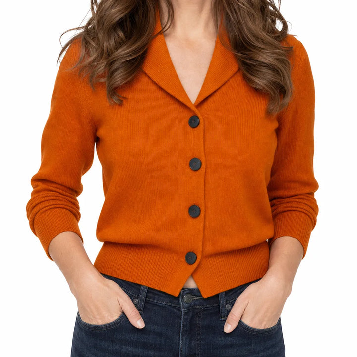 Josephine | Women's Fall Knit Cute Cardigan Sweater - Color:Orange;Size:One Size (80-140 jin)