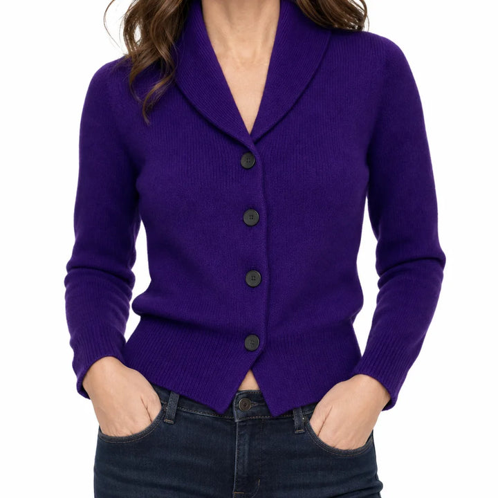 Josephine | Women's Fall Knit Cute Cardigan Sweater - Color:Purple;Size:One Size (80-140 jin)