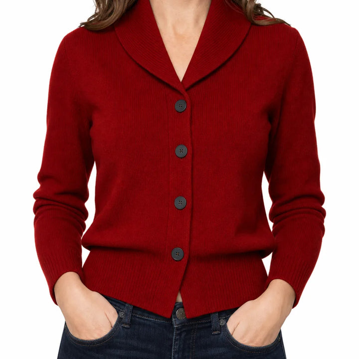 Josephine | Women's Fall Knit Cute Cardigan Sweater - Color:Red;Size:One Size (80-140 jin)