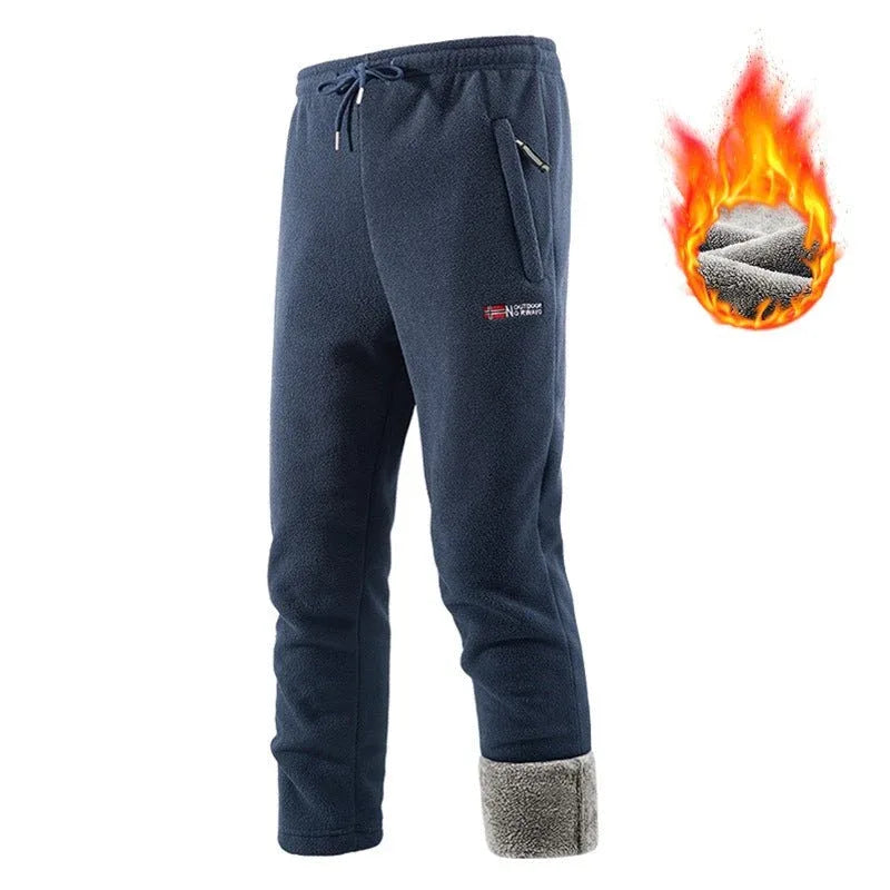 Joshua | Men's Sherpa Lined Thermal Pants  - Color:Dark Blue;Size:XXS